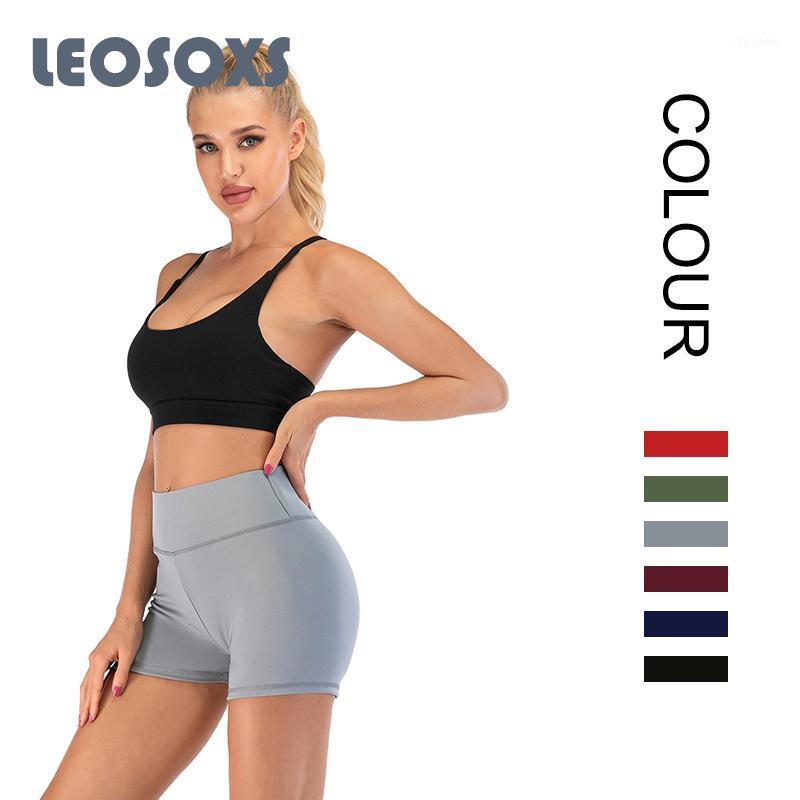 

LEOSOXS New Yoga Shorts For Women 2020 High Waist Sports Running Tight Pants Outdoor Running Fitness Yoga Shorts1, Black