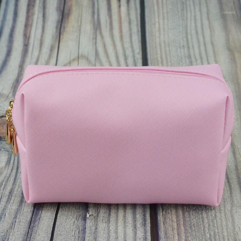 

PU Leather Makeup Bag Travel Women Cosmetic Bag Toiletry Ladies Storage Organizer Wash Small Zipper Pouch For Make up1, Brown