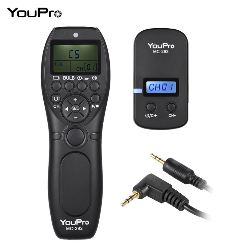 

YouPro MC-292 N3 2.4G Wireless Remote Control LCD Timer Shutter Release Transmitter Receiver 32 Channels for