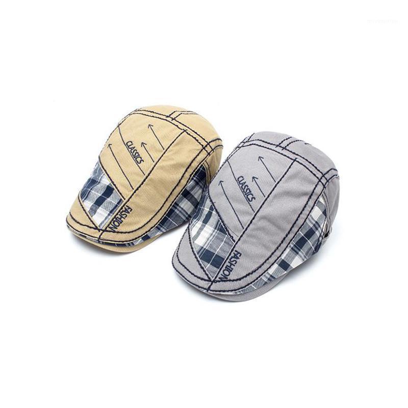 

JAMONT Adjustable Beret Caps Spring Summer Outdoor Sun Breathable Bone Brim Hats Womens Mens Herringbone Flat Berets Cap Hat1, As shown
