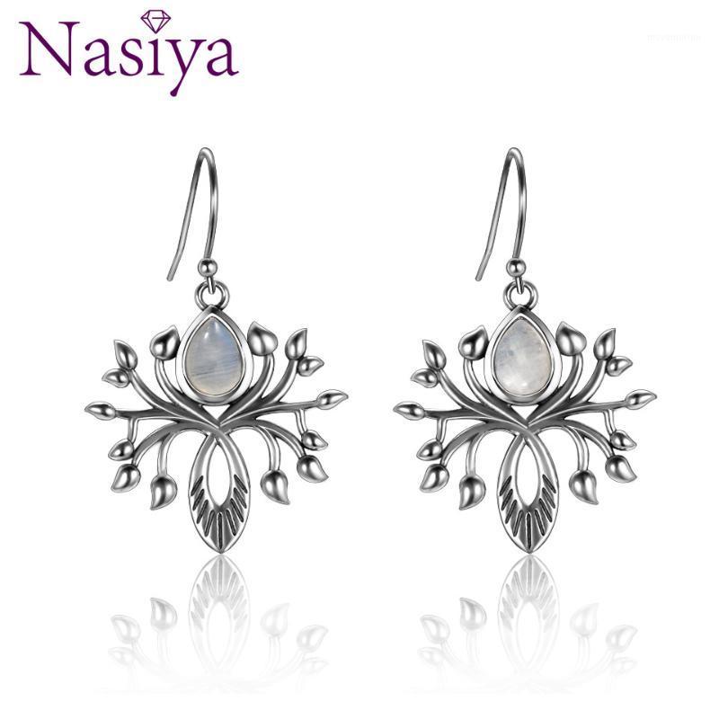 

Fashion Water Drop Natural Moonstone Drop Earrings Jewelry Earrings For Women Solid 925 Silver Party Wedding Birthday Gift1