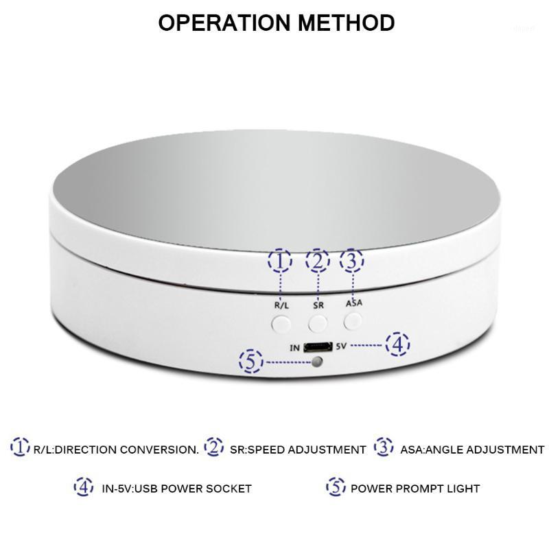

2020 NEW 360-Degree Adjustable Round Electric Display Stand Three-Speed Adjustable Speed Studio Shooting Background Frame1