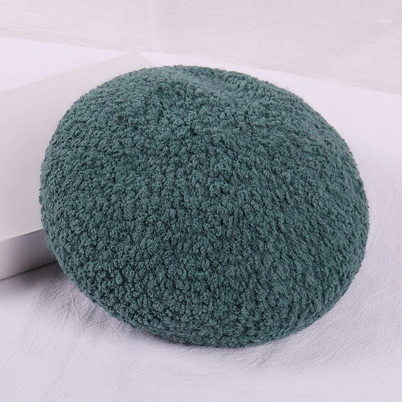 

Hat Female New Style for Autumn and Winter Solid Color Style Plush Beret Korean Fashion Cute Hipster Artistic Painter Cap1