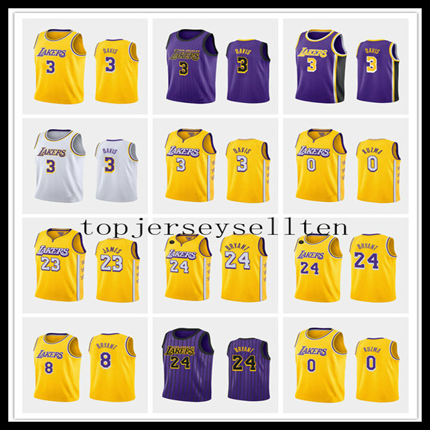 

Los Angeles Lakers Kobe Bryan LeBron James Anthony Davis MEN Kyle Kuzma City basketball Jersey, Black