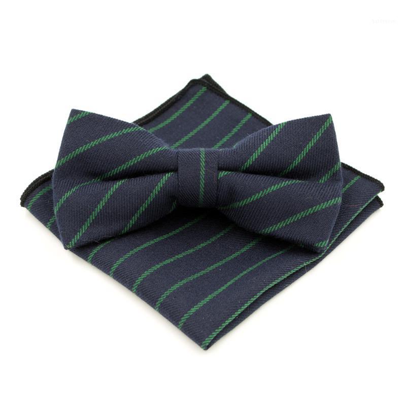 

Fashion Men's Cotton Bow tie Hanky Set Wowen Jacquard Bowtie for Men Pocket Square Wedding Grooms Butterfly S251
