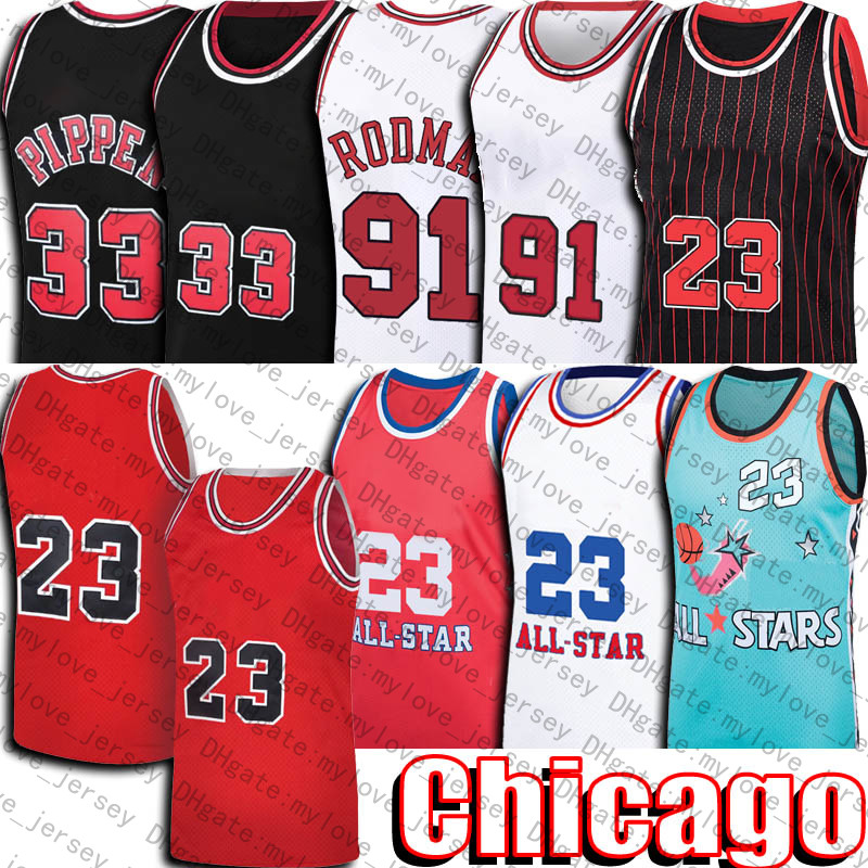 

Chicagos Jersey 23 MJ Jerseys Scottie 33 Pippen Jersey Dennis 91 Rodman Jerseys Throwback VINTAGE Basketball Jersey