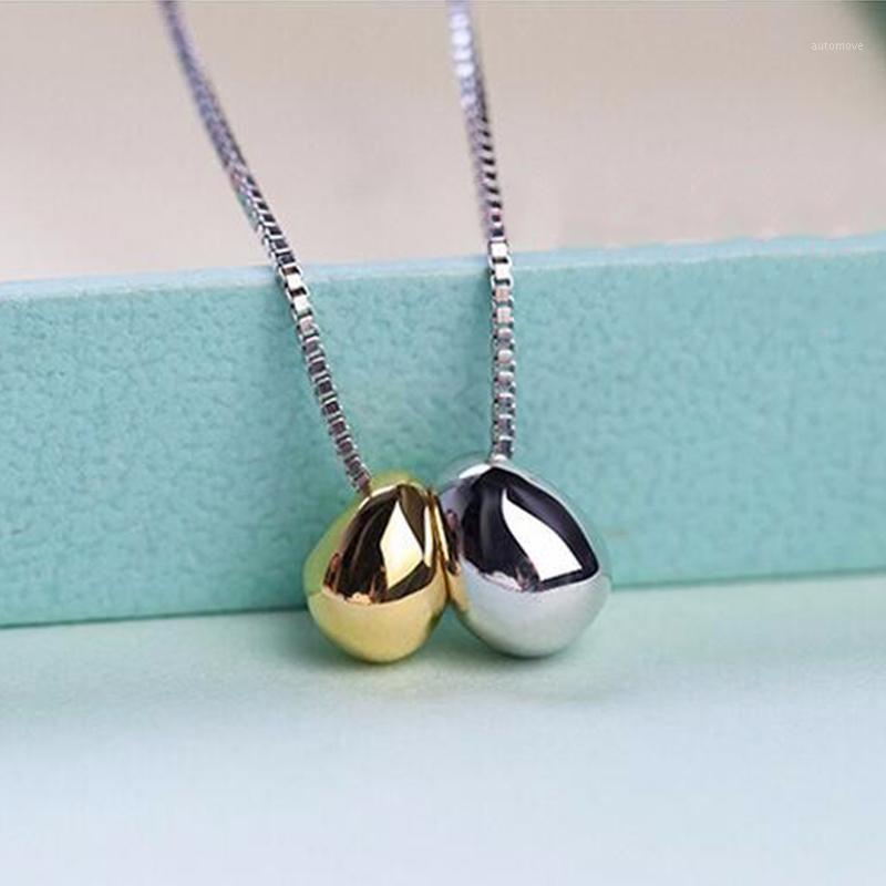 

Fashion Simple Geometric Egg Shaped Pendant Necklace Women Wedding Clavicle Chain Accessories Fashion Party Jewelry1