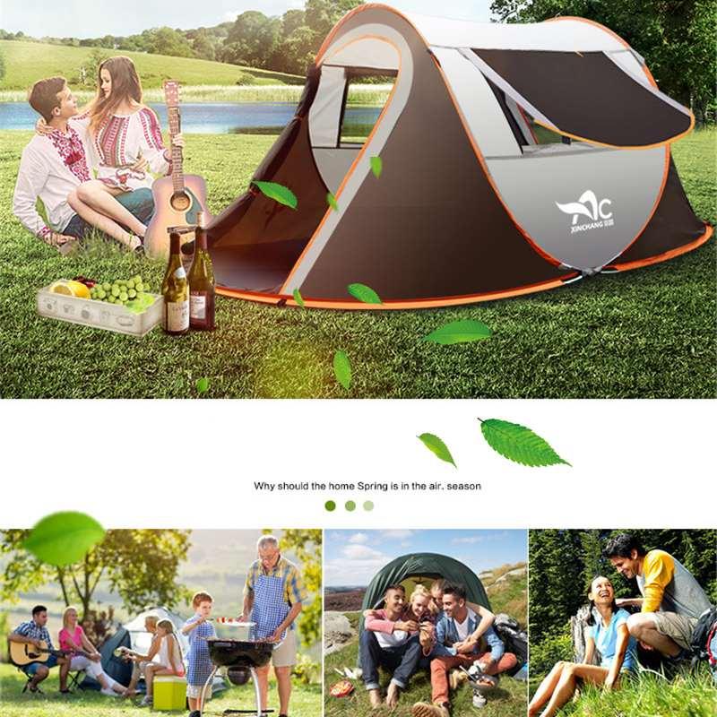 

2-3 People Throw Tent Outdoor Automatic Tents Double Layer Waterproof Camping Hiking Tent 4 Season Outdoor Large Family Tents