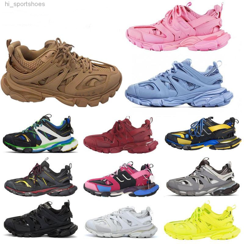 

2021 Top Triple s 3.0 prais running Shoes ice blue metallic sivler black white yellow burgundy pink navy men women Sneakers US 6-12 36-45 S-002, Box