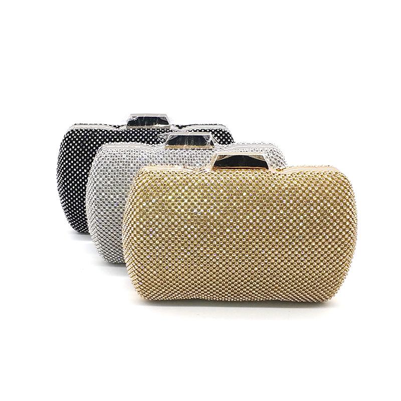 

Luxury clutches women bridal wedding solid purses evening party shoulder bag women evening party box bag crystal cross body, Black clutch