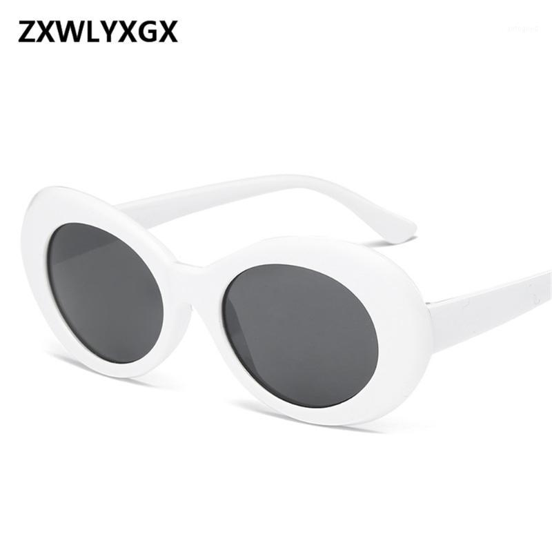 

Sunglasses ZXWLYXGX Women Oval Fashion Men Vintage Glasses Translucent Lenses UV4001