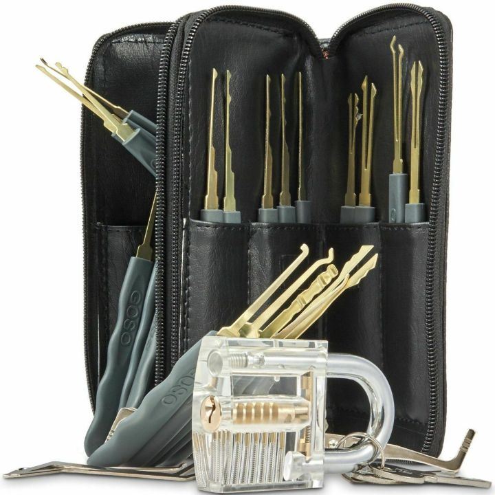 

24 PCS Removing Hooks Training practice padlock lock Tool set