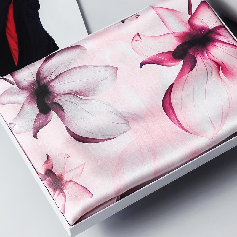

Natural Silk Scarves Long 100% Pure Silk Scarf for Women Real Wraps Echarpe Hangzhou Ladies Printed Shawls Foulard Femme