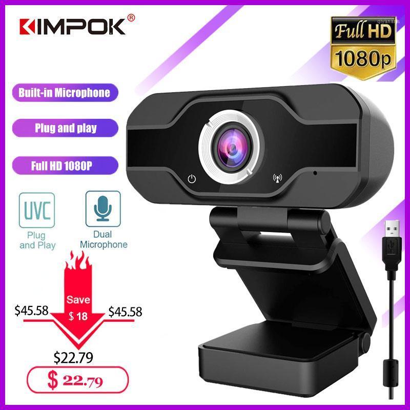 

KIMPOK USB Web Camera 1080P HD 1MP Computer Camera Webcams Built-in Sound-absorbing Microphone 1920 * 1080 Dynamic Resolution1