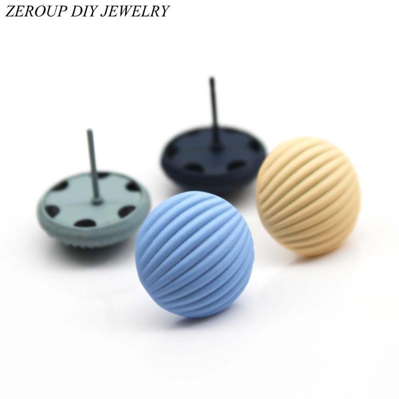 

ZEROUP Round Shape 4 colors Stud Earrings For Women Girl Fashion Lovely Ear Jewelry