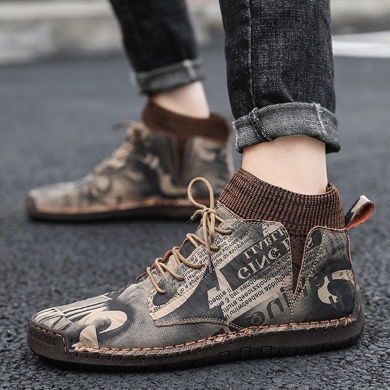 

Men Boots High Quality Casual Sneakers High-top Warm Cotton Shoes Ankle Boots Outdoor Comfortable Walking Shoes Zapatos Hombre #wg13