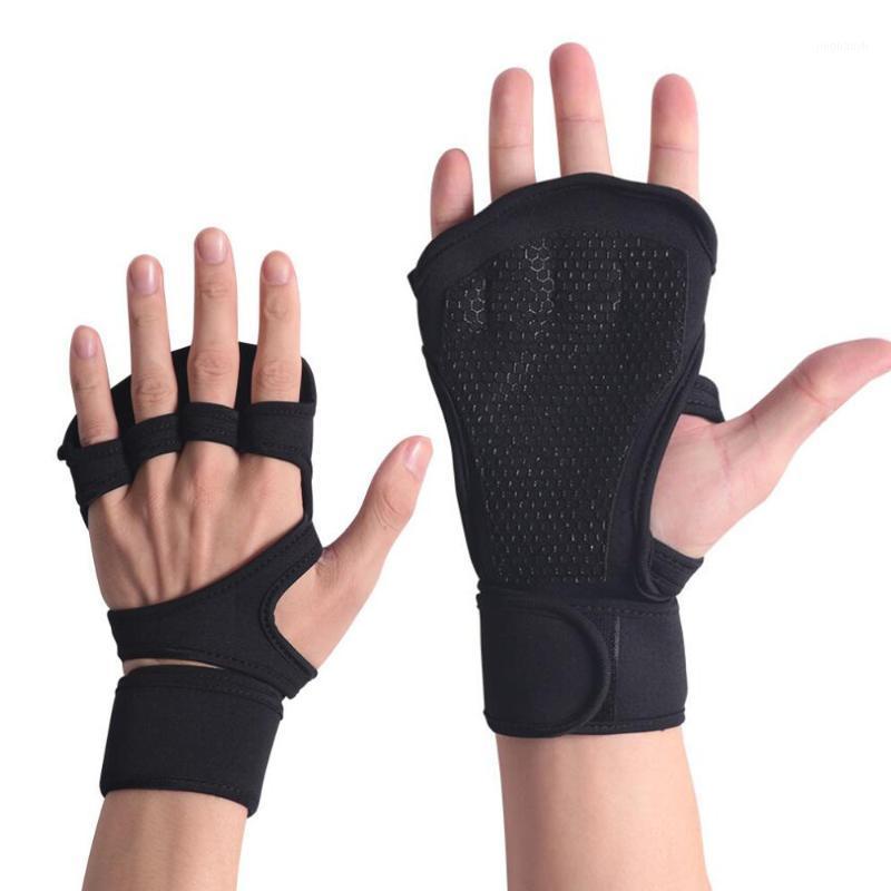 

Weight Lifting Gloves Training Gym Grips Fitness Pull-up Crossfit Bodybuilding Gym Wristbands Hand Palm Protector Glove1