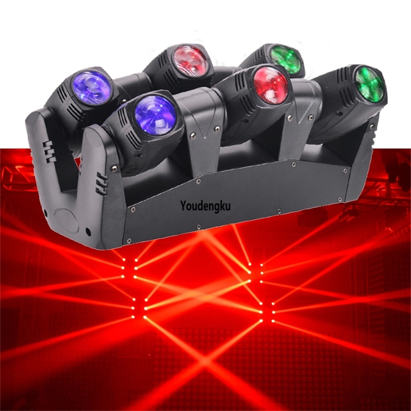 New hot sale six head led spider beam moving head light 6*10w 4 in 1 LED stage movingheads beam wash rgbw light-image-596747162