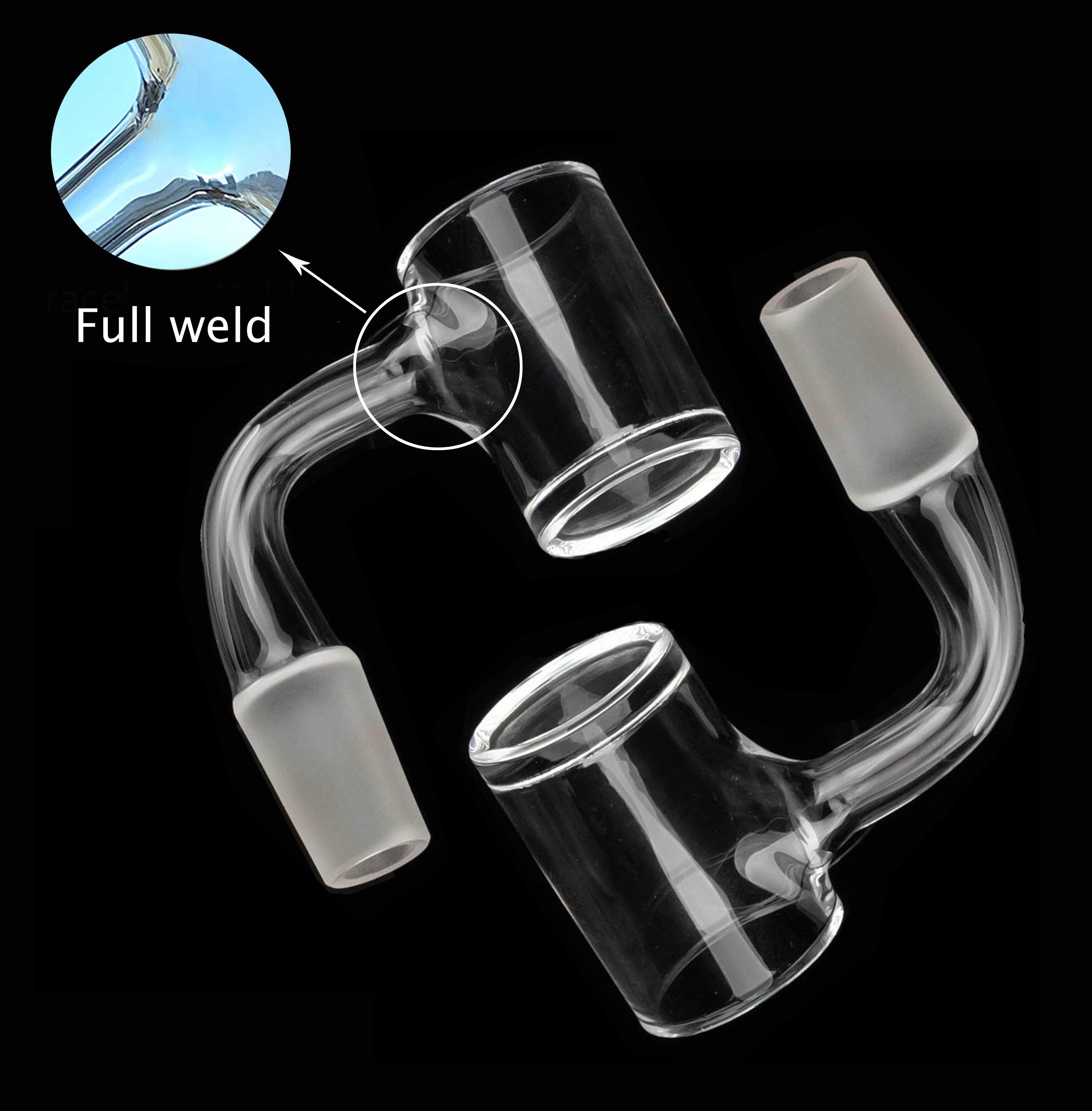 

Hyman Fully Weld Quartz Banger Nail Traceless Domeless 25mm smoke Welding Beveled Edge Male Nails Water Pipe for Glass Bong