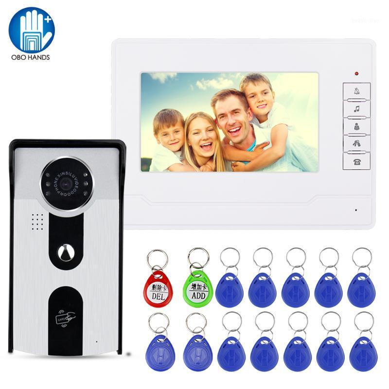 

RFID Video Intercom System 7inch Color Video Door Bell Door Phone Monitor for Home IR Outdoor Camera Night Vision EM Card Unlock1