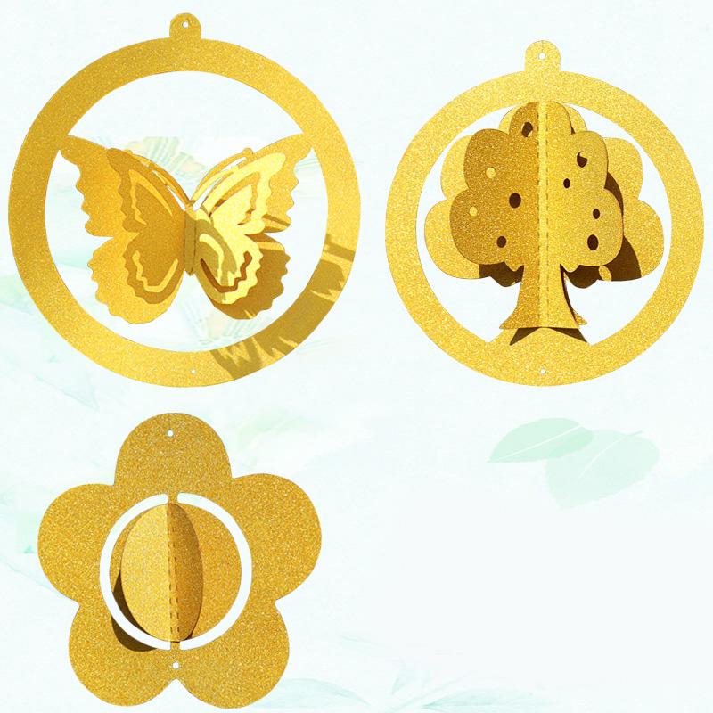 

DIY 3D Glittering Butterfly Flower Holiday Party Classroom Window Decoration Hot