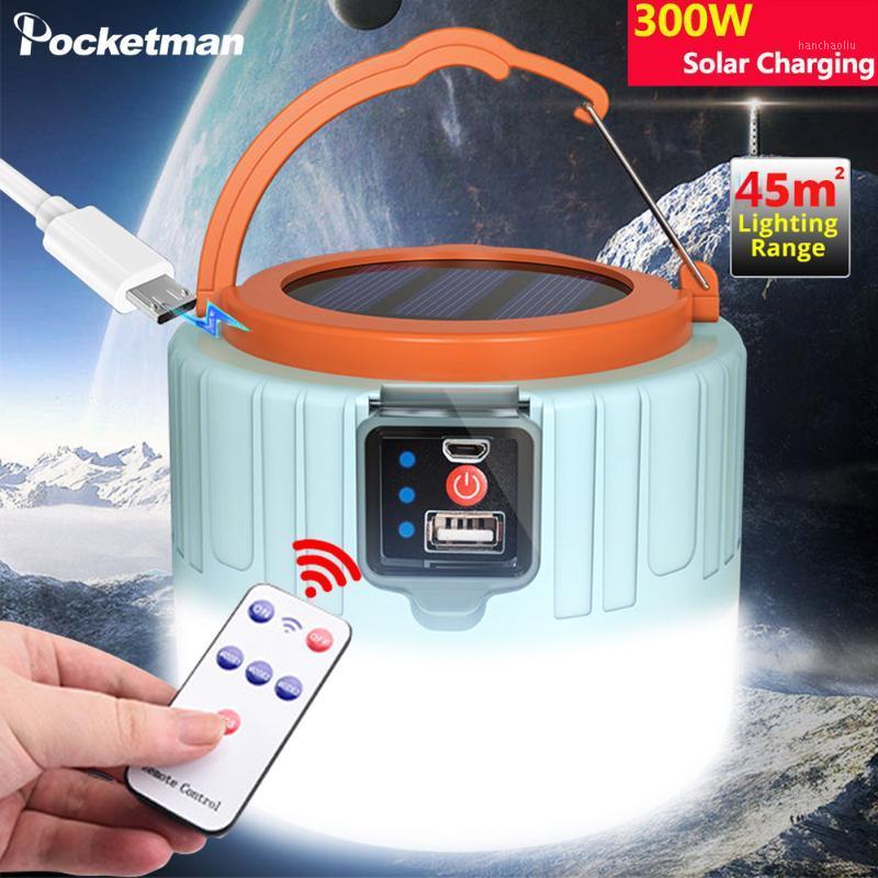 

300W Portable Lanterns USB/Solar Charging Powerful Light Night Lamp Energy-saving bulb Outdoor Camping Emergency Lamp1