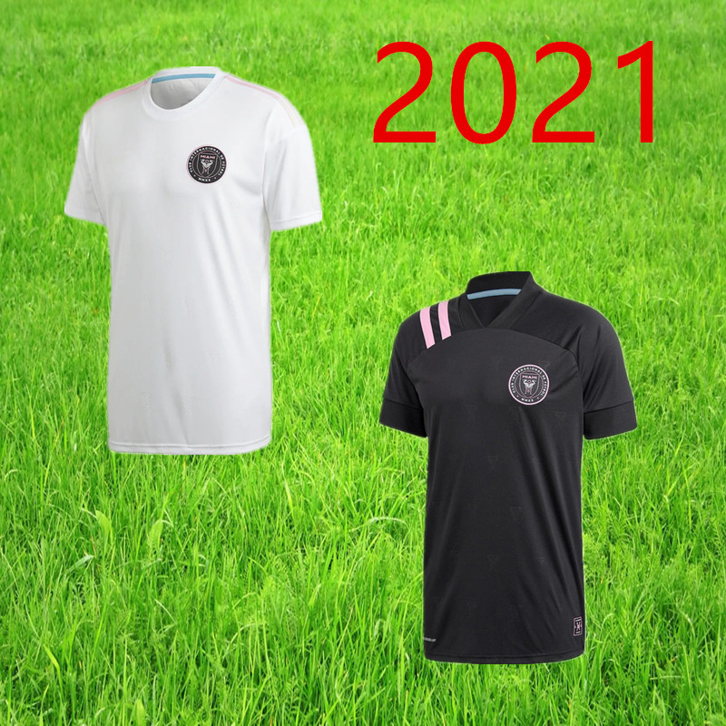

men Miami 2020 Soccer Jersey Home White Away Black BECKHAM MATUIDI HIGUAIN PIZARRO inter miami 20 21 Football Shirt, Black;yellow