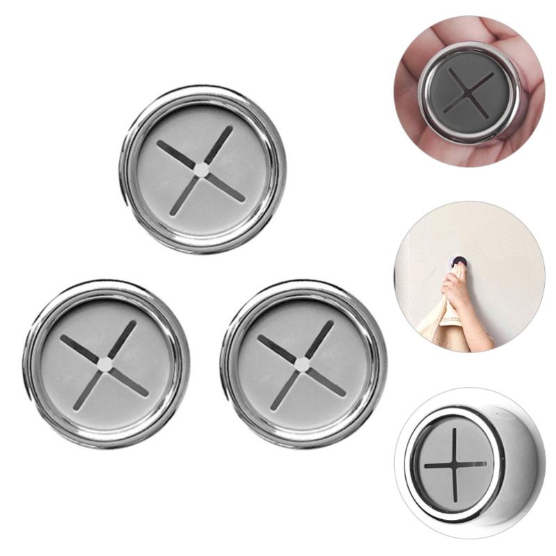 

3Pcs Punch-free Adhesive Towel Hooks Round Towel Holder Kitchen Hooks