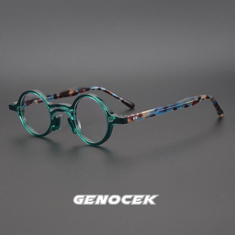 

Vintage Men Handmade Acetate Glasses Frame Women Small Box Round Myopia Optical Eyeglasses Frame Japan Eyewear