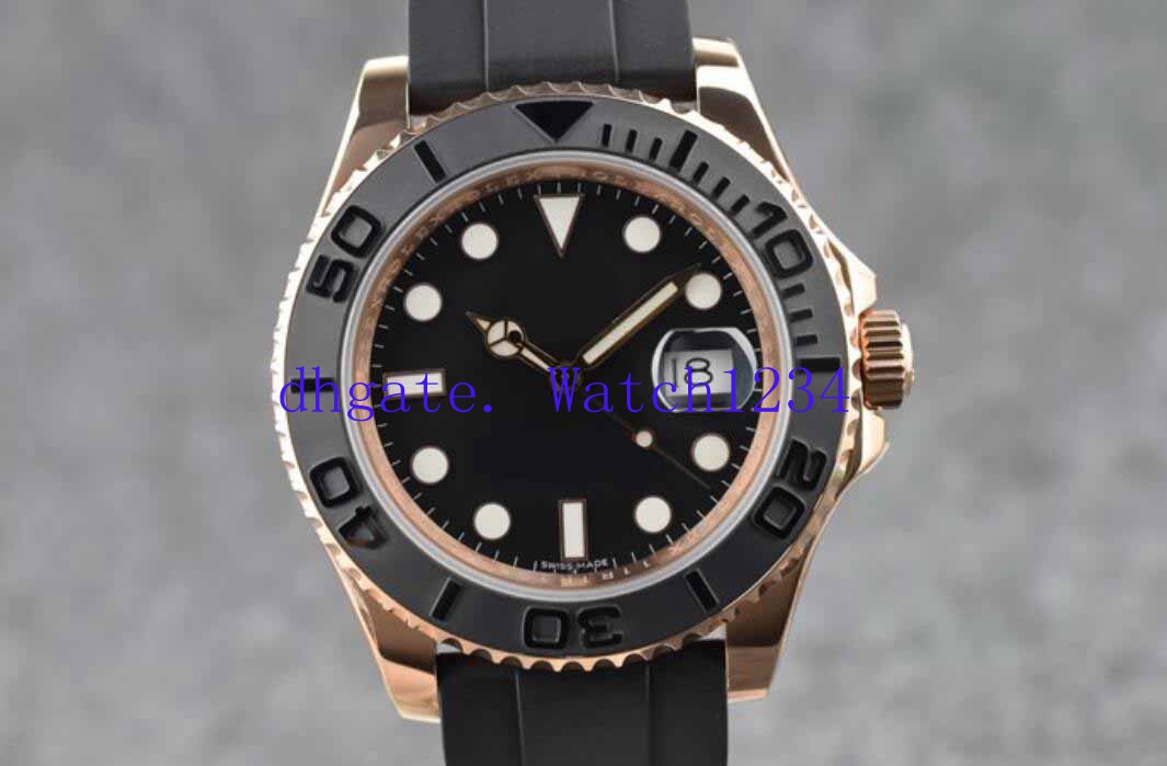 

hot Super BP Factory best Ref. 116655 40MM YM Men's Rose Gold with 2813 Automatic Movement Rubber Strap Original Clasp Men's Watch 2020, Black