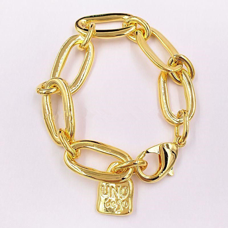 Nouveau bracelet authentique en or Bracelets d'amitié impressionnants UNO de 50 bijoux plaqués convient au cadeau de style européen pour femmes h