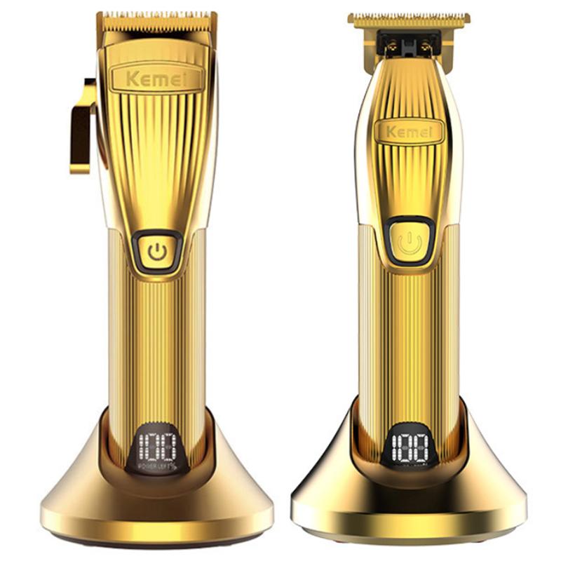 

Professional LCD electirc low noise hair clipper for men barber shop rechargeable hair timmer powerful cutting tool