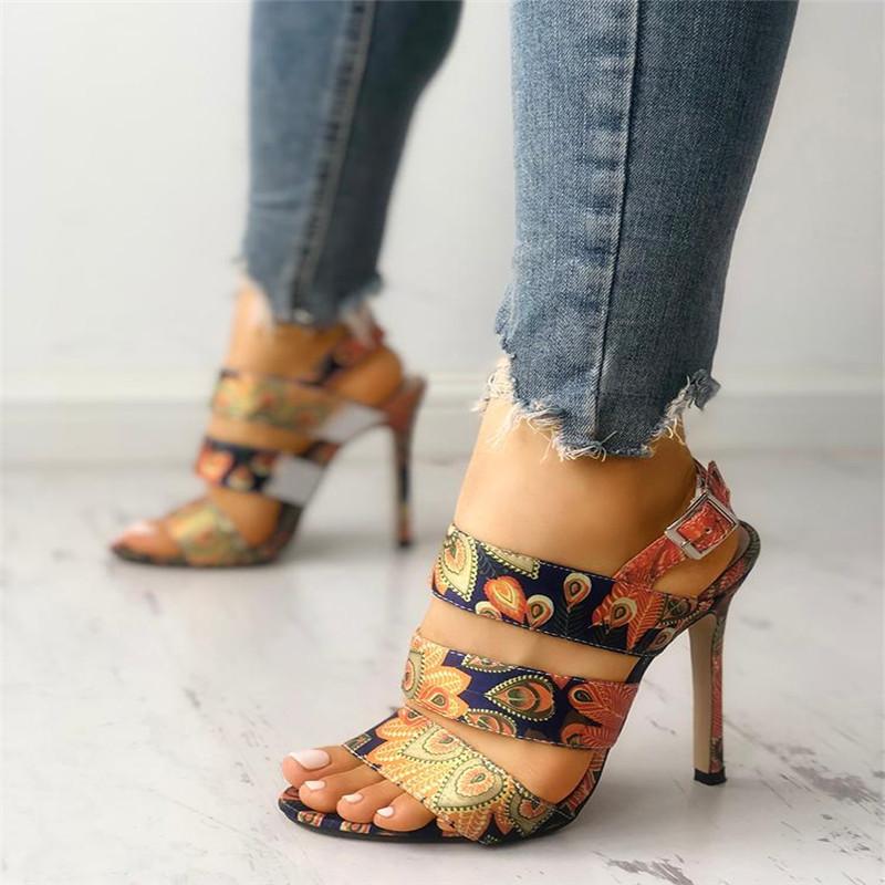

Summer Women Hollow Cross Strap Sexy Sandals Fashion High Heel Ladies Pointed Toe Buckle Casual Sandals Shoes Big Size 36-42, Multi