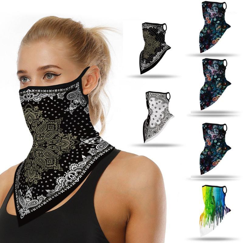 

25# Outdoor Bandana Face Shield Print Ear Face Cover Sports Windproof Scarf Neck Tube Dust Riding Cycling Bandana Balaclava1