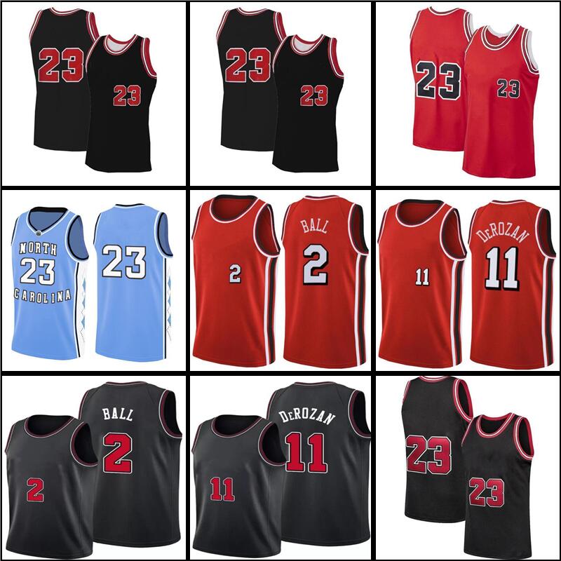 

23 MJ 9 Basketball Jerseys Scottie 33 Pippen Dennis 91 Rodman Demar Lonzo DeRozan Ball Derrick Zach Rose LaVine North Carolina Tar Heel Men Retro Youth, Men jersey
