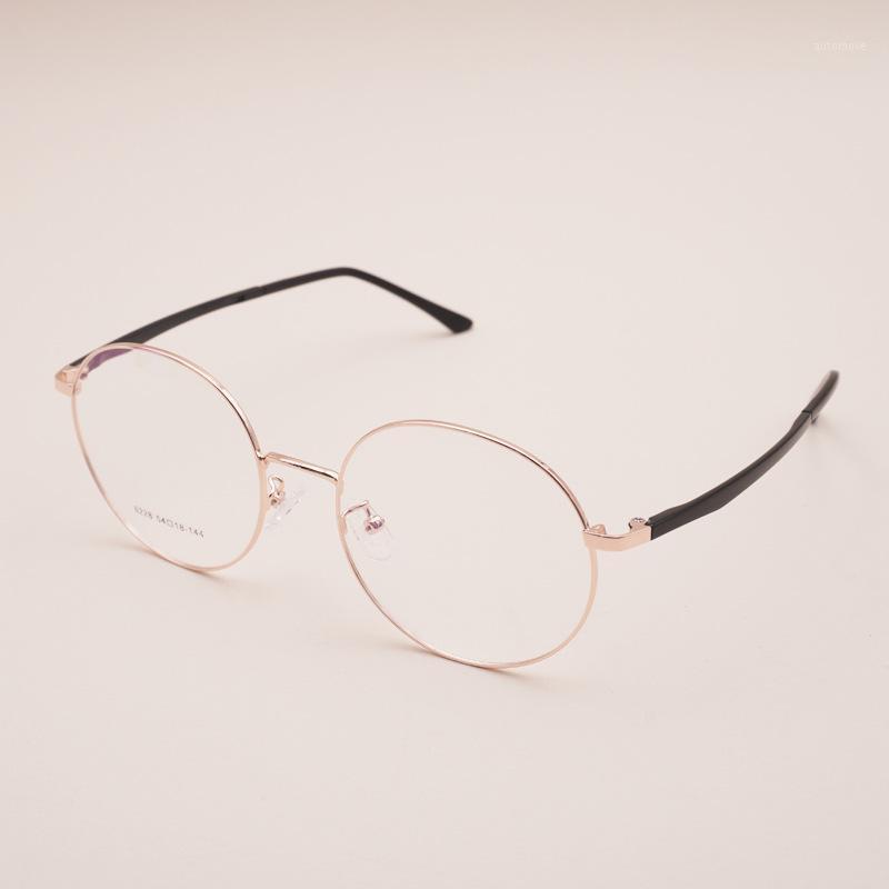 

High Quality Retro Metal Glasses Frame Men's and Women's Super Light Super Elastic Plastic Leg Frames Round glasses prescription1