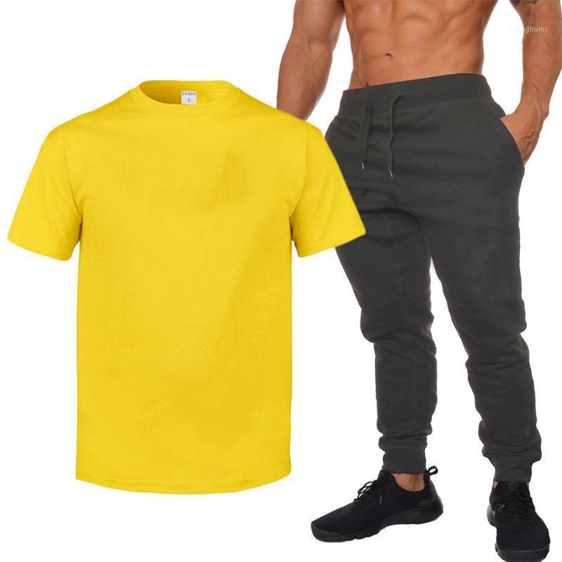 

Men' Professional Cool Short-sleeved T-shirt Small Feet Thin Trousers Sport Casual Breathable Suit Sport Running Flexible Suit1, Hei yi black pants