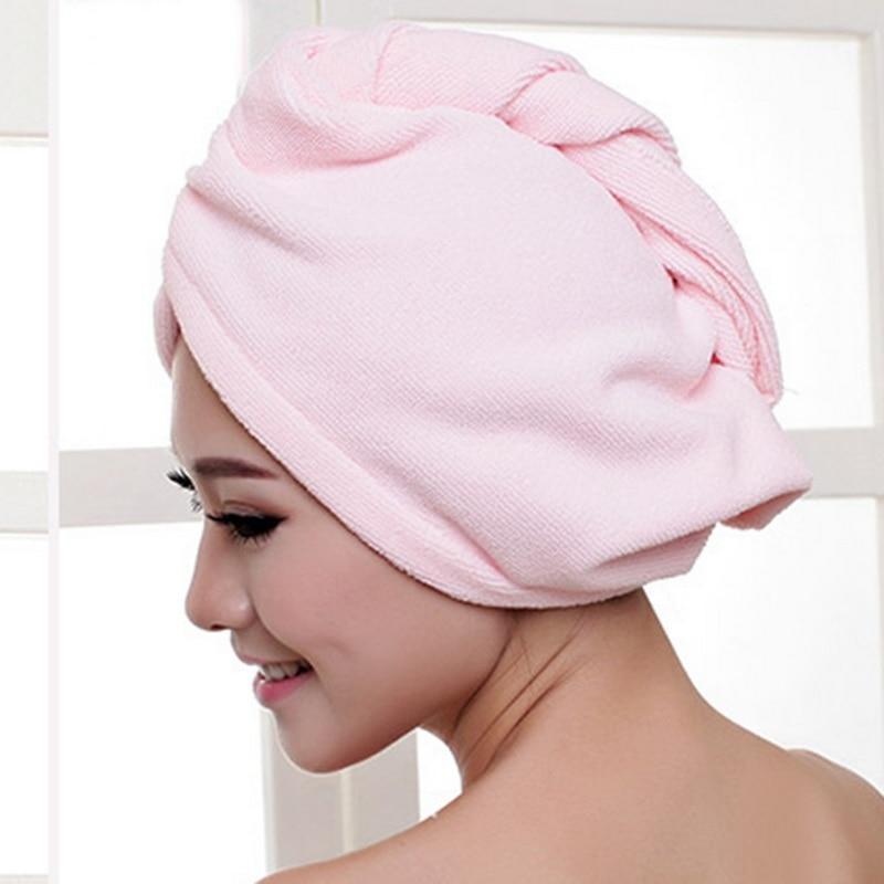 

Womens Girls Lady's Hair Towel Hair Turban Microfiber Quick-drying Salon Towel Bathroom Accessories Wrapped Hat Cap New1, G94778d