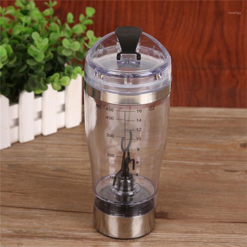 

Wholesale- Top Quality Electric blender water bottle automatic movement vortex 450ml free detachable smart mixer cup1