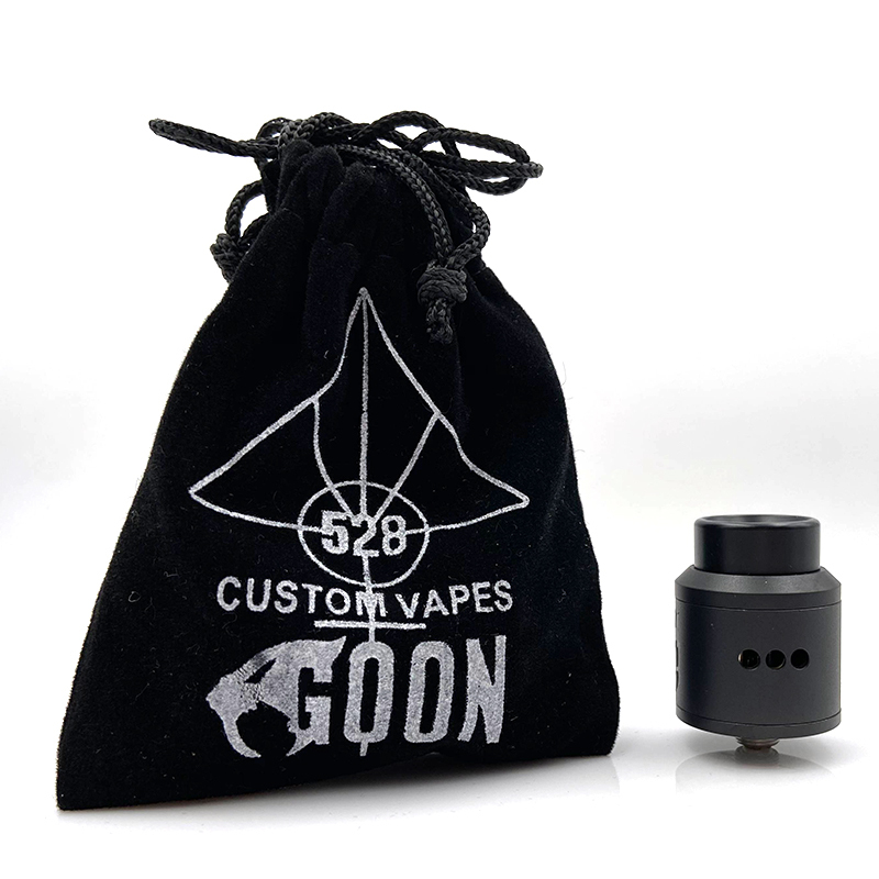 

RunVape Goon 528 RDA 25mm Customs Vape with Resin 810 Drip Tip E Cigarette Atomizers Vaporizer Peek Insulater Vaporizer Tank