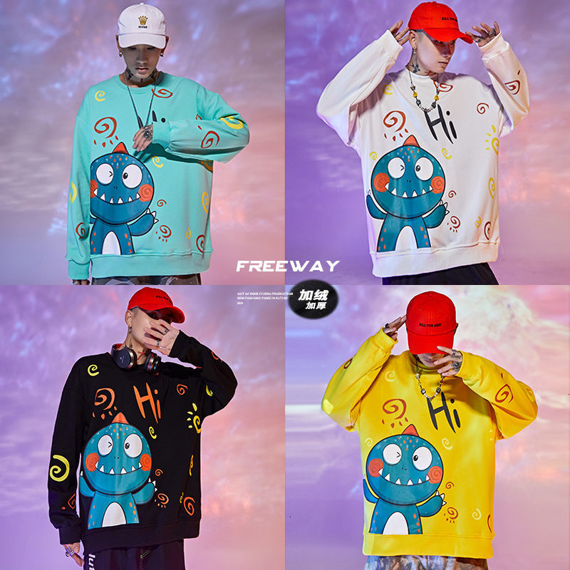 

2021 Men's Fashion Graphic Printed Autumn Winter New Woman Casual Oversize Sweatshirts Hip Hop Pullovers 3ugu, White