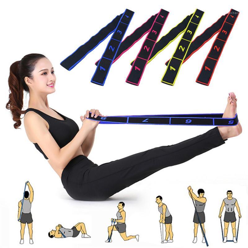 

Multi-stage Yoga Stretching Elastic Belt Yoga Belt Body Building Pilates Gym Fitness Exercise Resistance Bands 4 Colors1, Blue