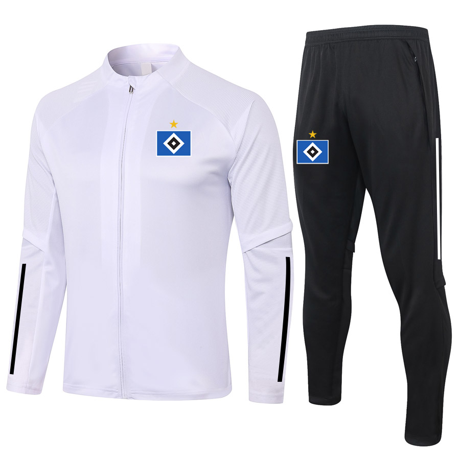 

2021 Hamburger SV Soccer Training Suit adult Soccer Tracksuits sets kits sports full zipper jackets and pants training sets Men's Tracksuits