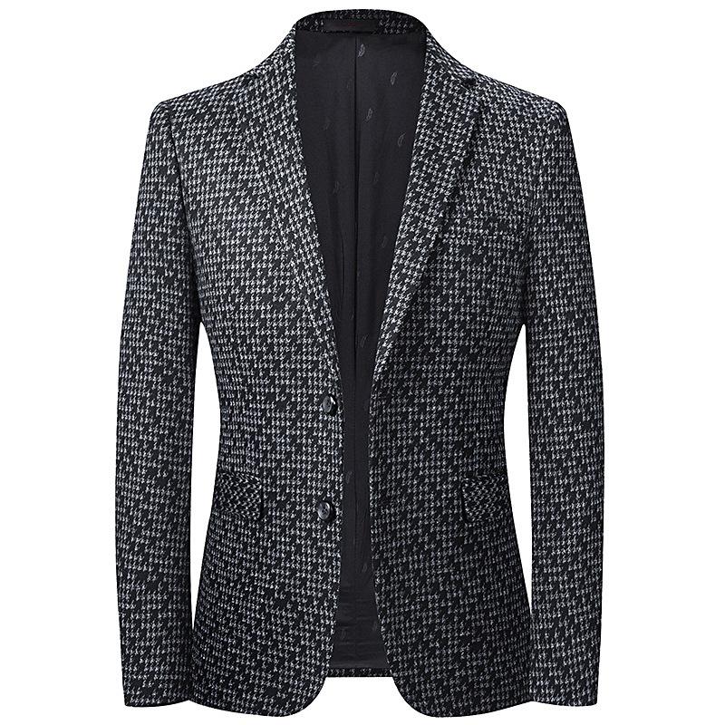 

New Arrival Fashion Casual Suit Autumn Winter Elastic Men Coat Blazers Men Suits Plus Size  L XL 2XL 3XL 4XL