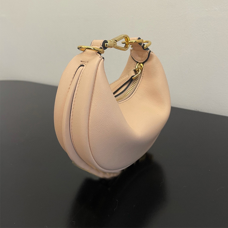 

Crescent Shoulder Sling Bag Wallet Purse Women Underarm Bags Letter Handbag Half Moon Pouch Ladies Genuine Leather Handbags Metal Letters Pouches Fashion Clutch, Original box