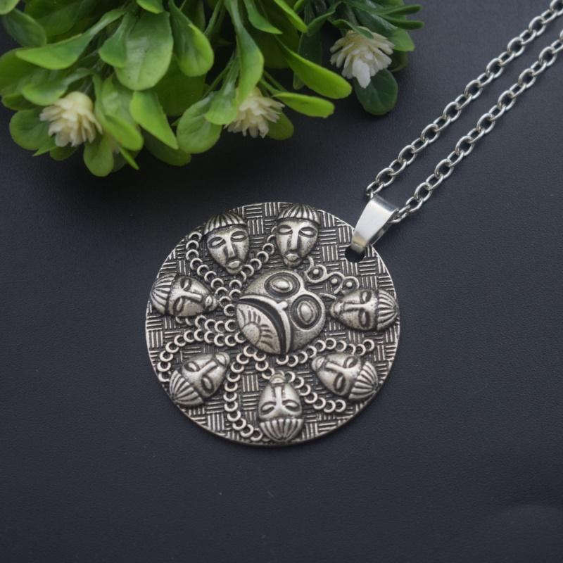 

Om Yoga Buddhism Pendant Ogma Medallion Necklace Lucky Amulet For Men Women