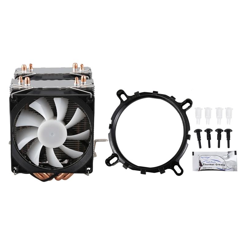 

XUEYUFENGSHEN CPU Cooler 4 Pure Copper Heat Pipe Two Cooling Towers Cooling System Two 9cmCPU Fan CPU Radiator for