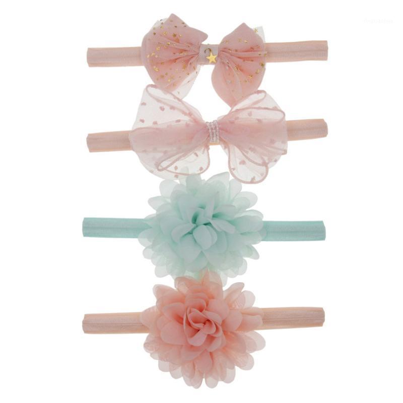 

10Pcs Kids Floral Headband Hair Girls baby Bowknot Accessories Hairband Set baby hair accessories #4M021, White