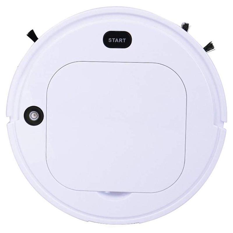 

4-In-1 Rechargeable Automatic Smart Robot, Vacuum Cleaner Sweeper Mop Humidifier, Extremely Low Noise, and Strong Suction (White