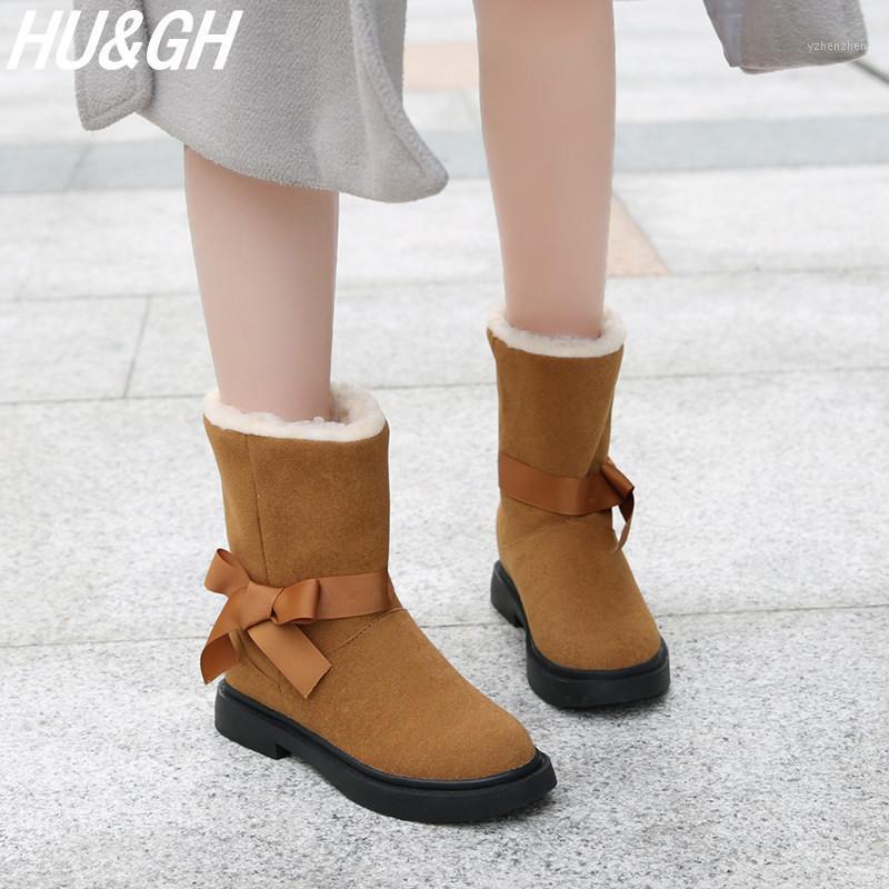 

Boots Winter Women's Snow Female Comfortable Non-slip Students Bowknot Keep Warm Increased Within Snow1, White
